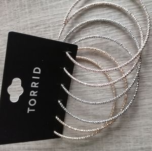 3 sets metallic hoop earrings